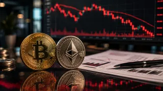 أسواق العملات المشفرة..بتكوين تواصل التراجع وإيثيريوم تلحق بها وسط ضغوط الصناديق الرقمية 