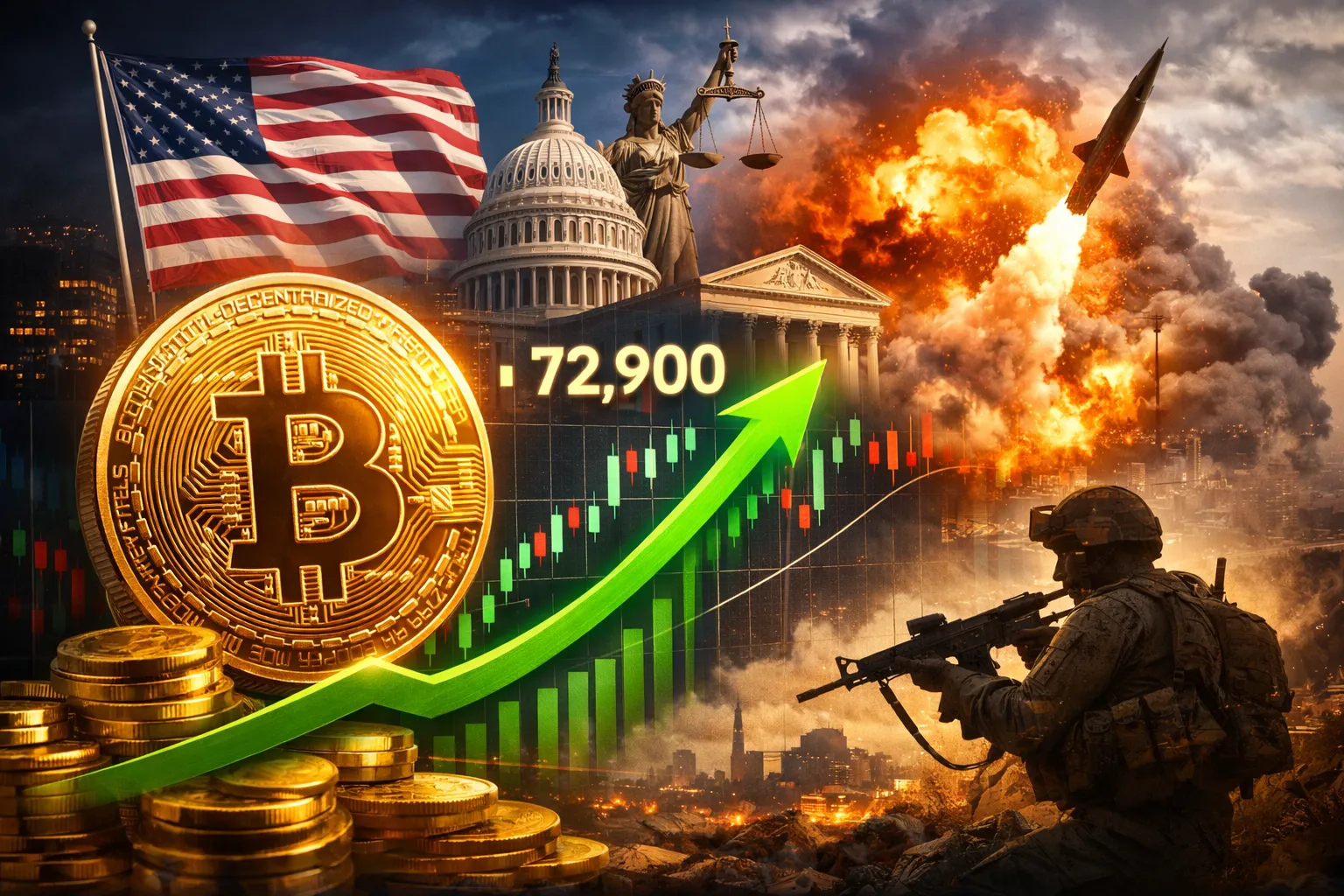 Bitcoin Jumps Above $71K as U.S. Regulatory Optimism Offsets Iran War Fears.