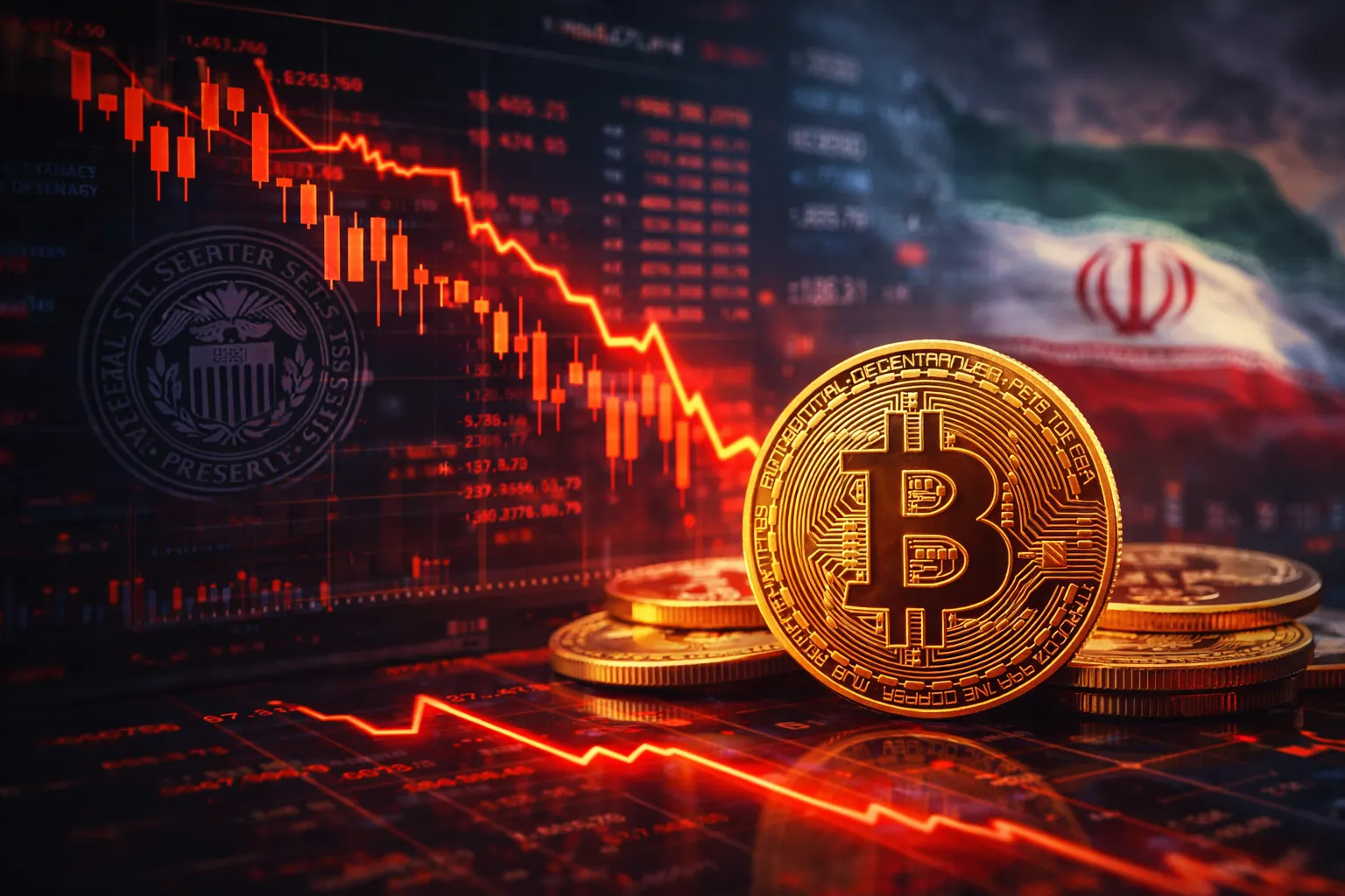 Bitcoin Retreats From $76K Ahead of Fed, Iran Concerns