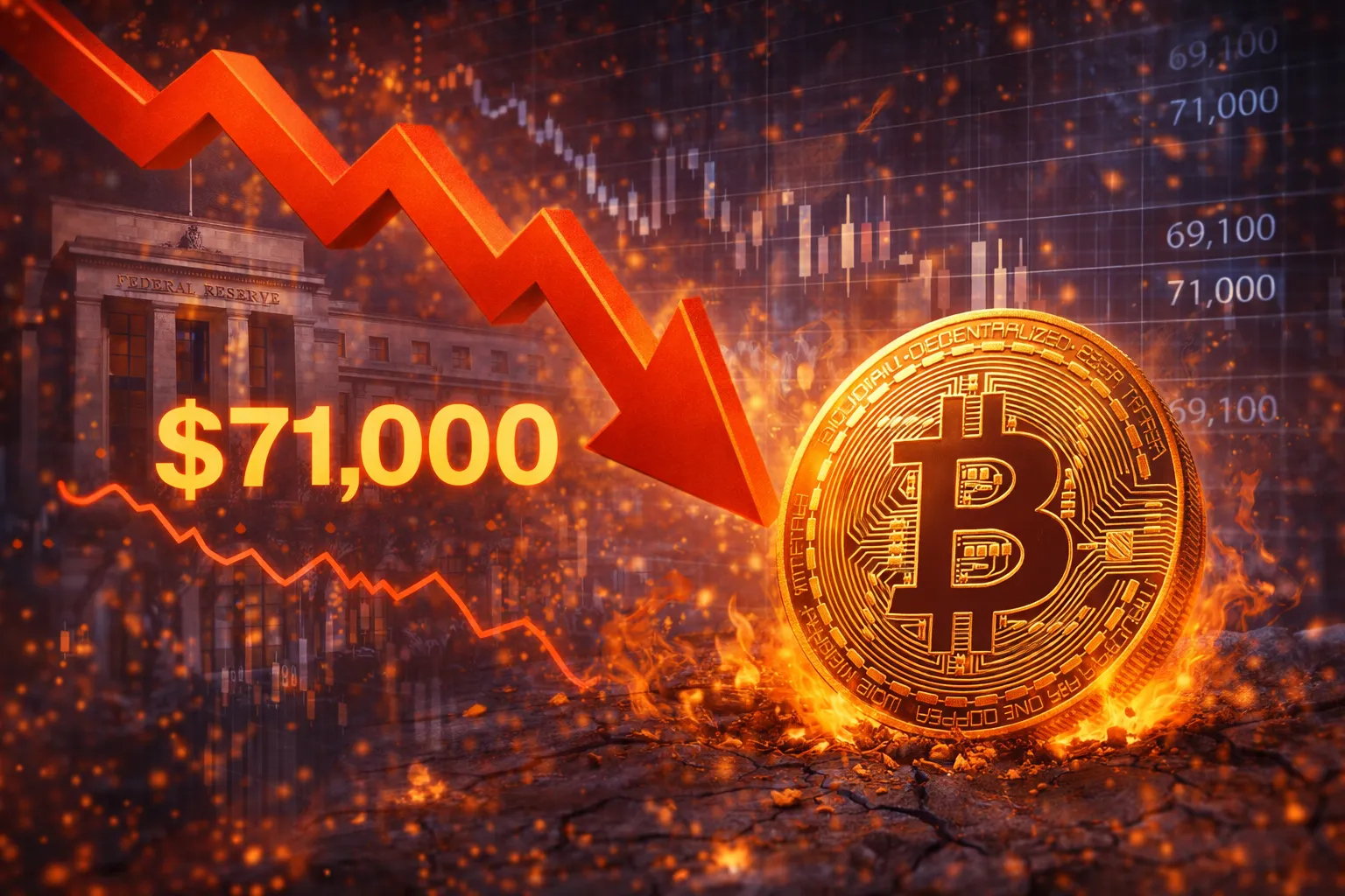 Bitcoin Slips below $71K as Fed Hopes Fade