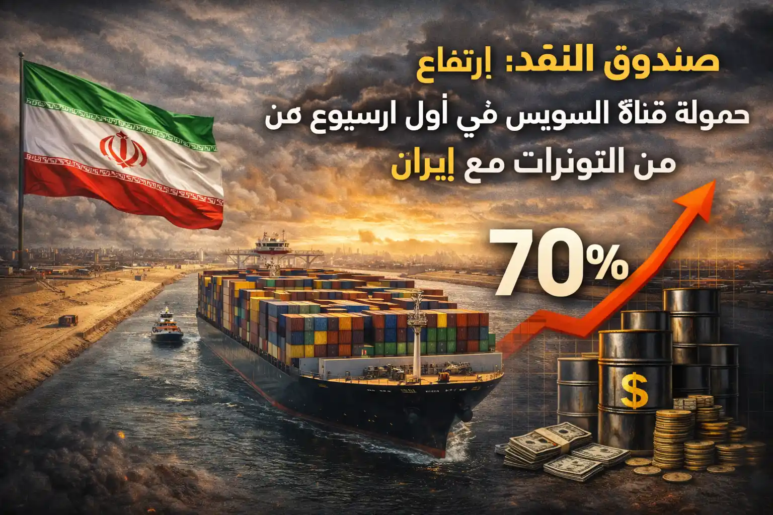 صندوق النقد: ارتفاع حمولة قناة السويس في أول أسبوع من التوترات مع إيران