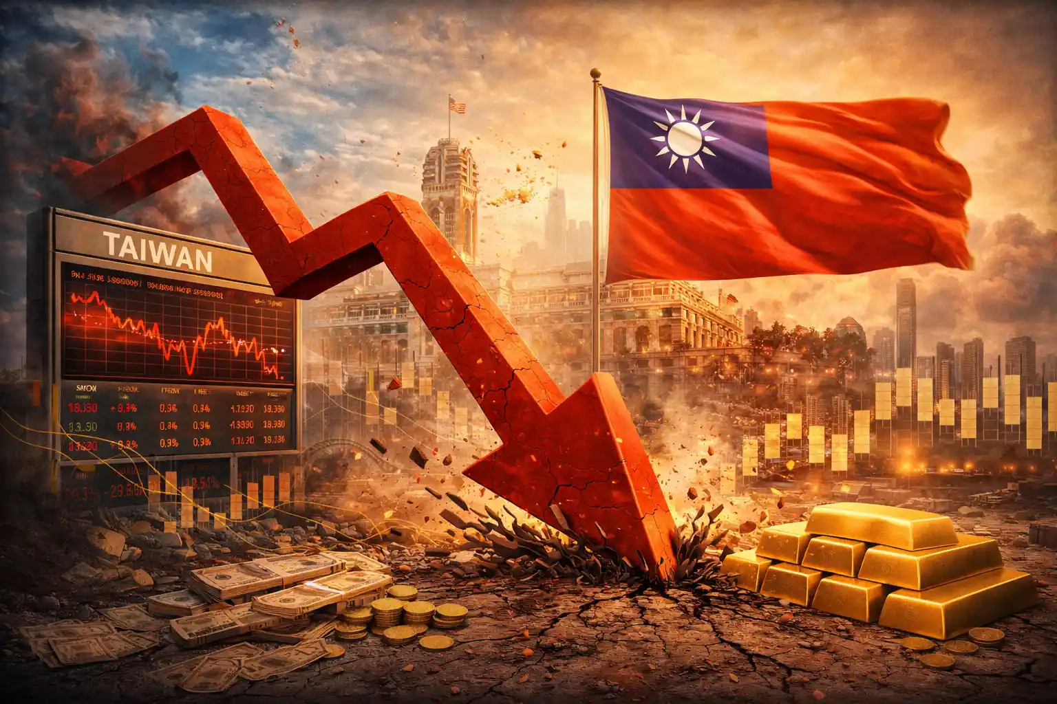 Taiwan Weighted Index Drops 0.54% at Market Close