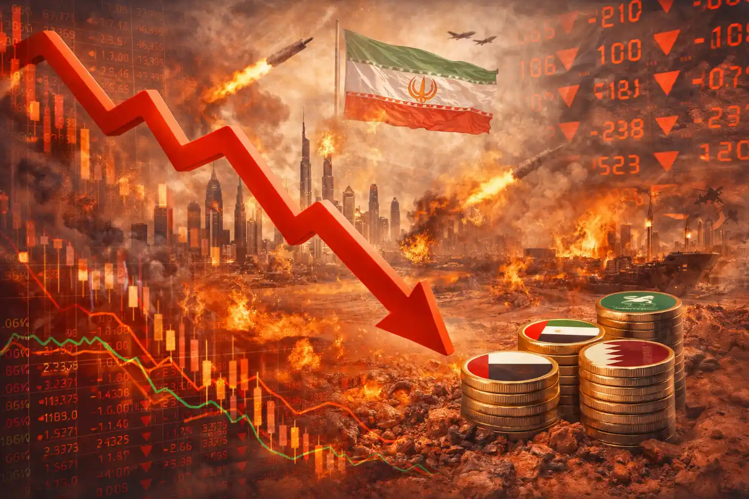 أسواق الخليج تهبط مع استمرار التوترات مع إيران للأسبوع الثالث