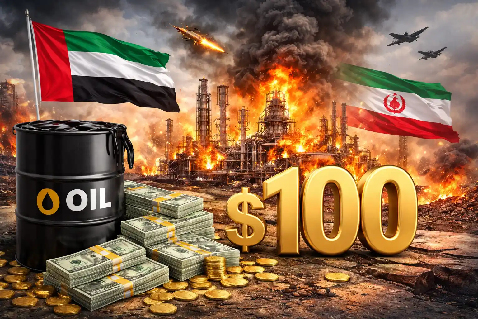 أسعار النفط تتجاوز 100 دولار بعد هجمات إيرانية على منشآت في الإمارات