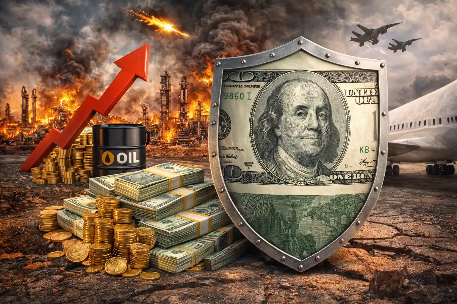 الدولار يتصدر كملاذ آمن مع تصاعد التوترات وارتفاع أسعار الطاقة