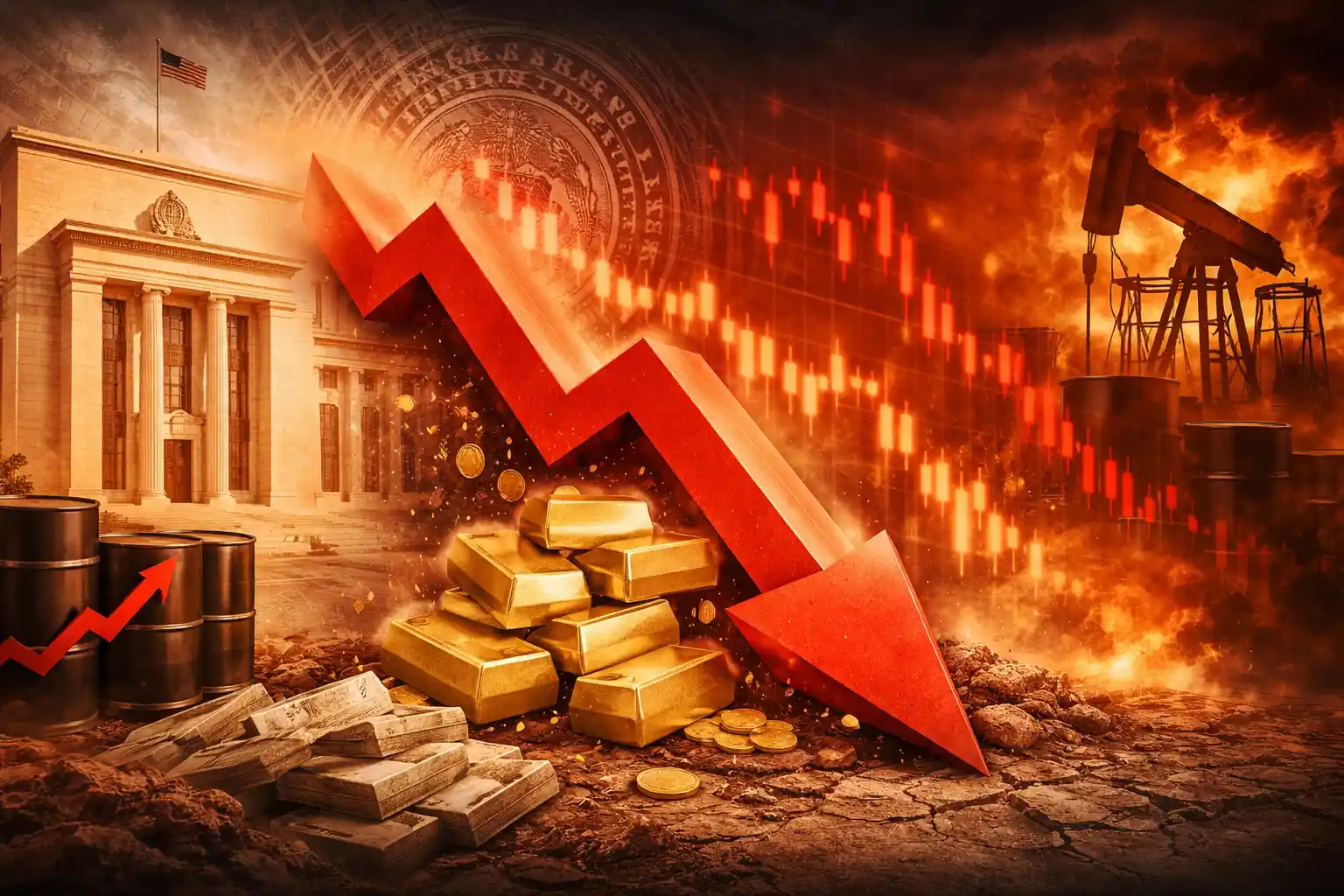 Gold Hits 1-Month Low Amid Fed, Oil Pressure