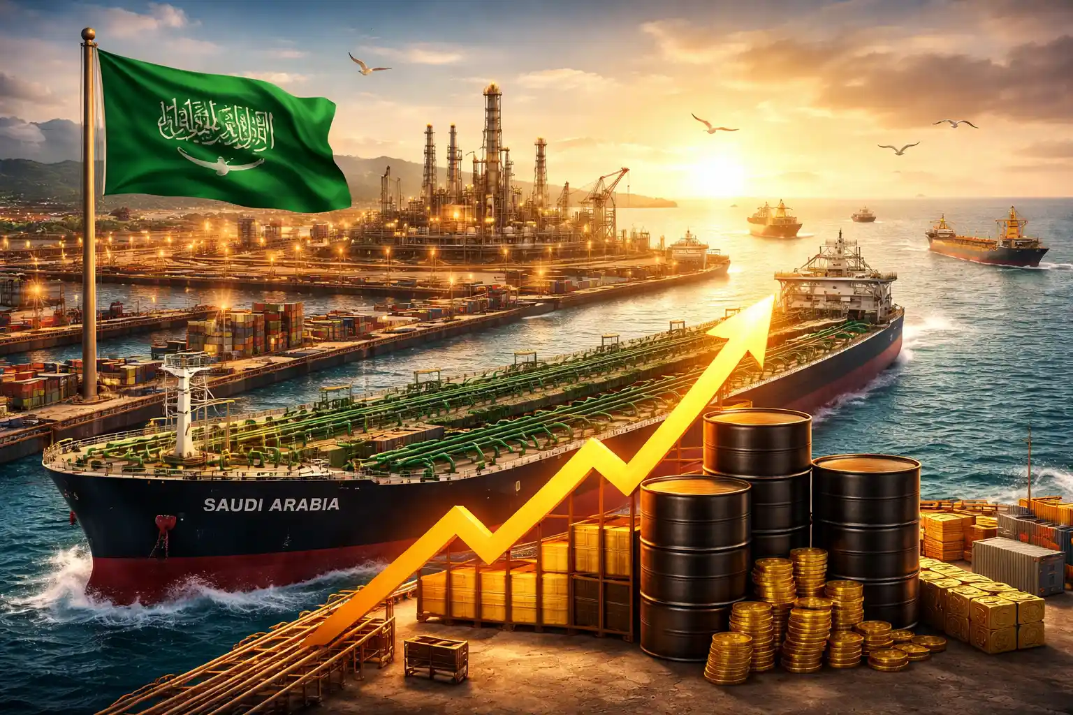 صادرات السعودية النفطية عبر ينبع تتجه إلى ارتفاع غير مسبوق