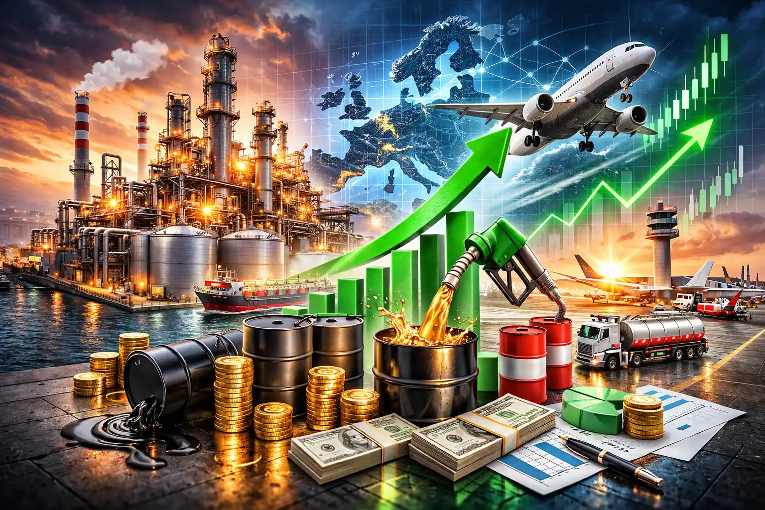 بنك UBS يرفع توقعاته للتكرير الأوروبي ووقود الطائرات