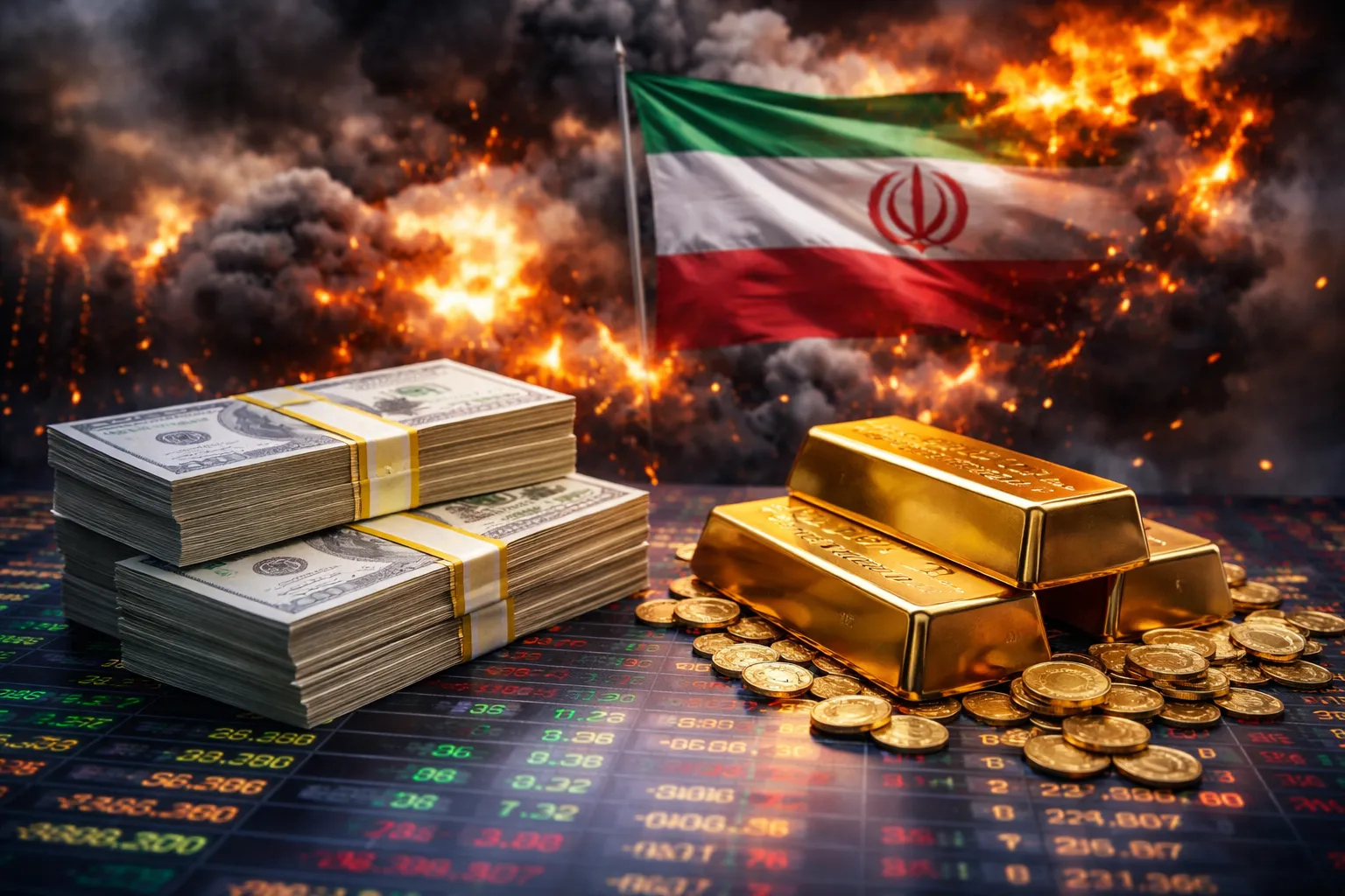 ارتفاع الدولار والذهب مع تصاعد الحرب على إيران وتأثيرها على أسواق العملات