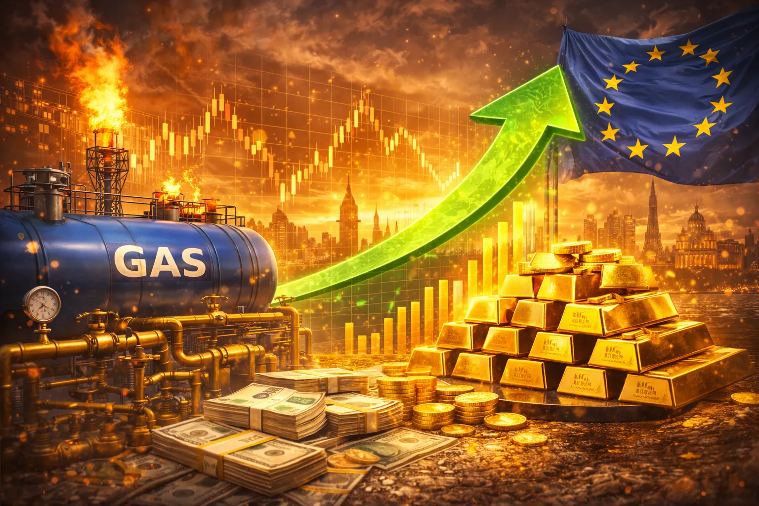 ارتفاع العقود الآجلة للغاز الطبيعي في التداولات الأوروبية