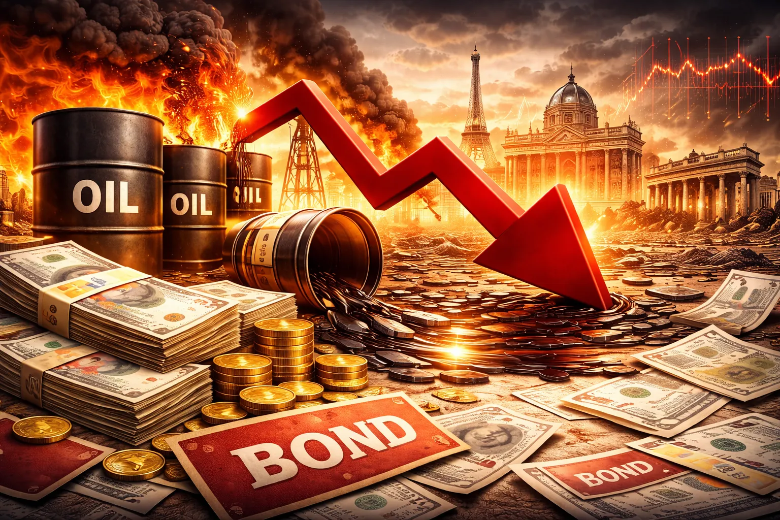 Euro Zone Bonds Slide as Oil Price Spike Unsettles Markets