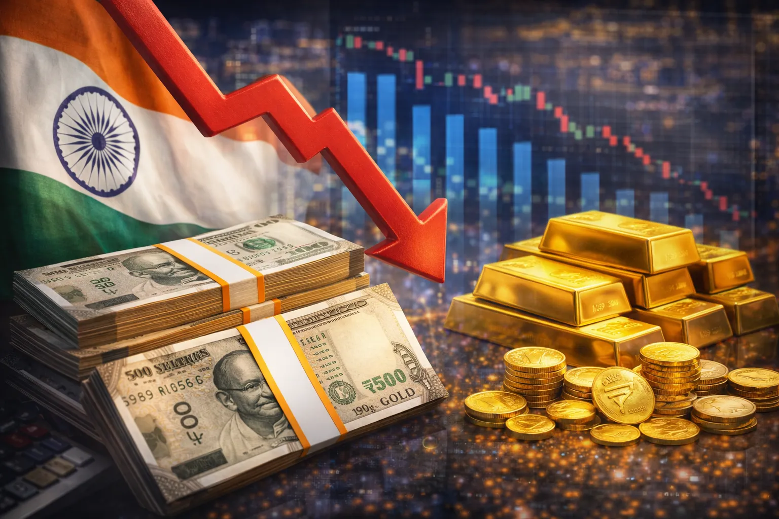 India FX Reserves Fall, Calls for Soft-Rupee Policy Rise