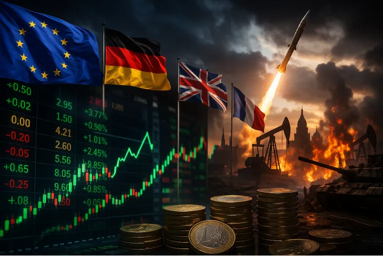 أوروبا على شفا الانهيار الاقتصادي.. الأسواق تتماسك بحذر شديد وسط توتر إيران وارتفاع قياسي للنفط