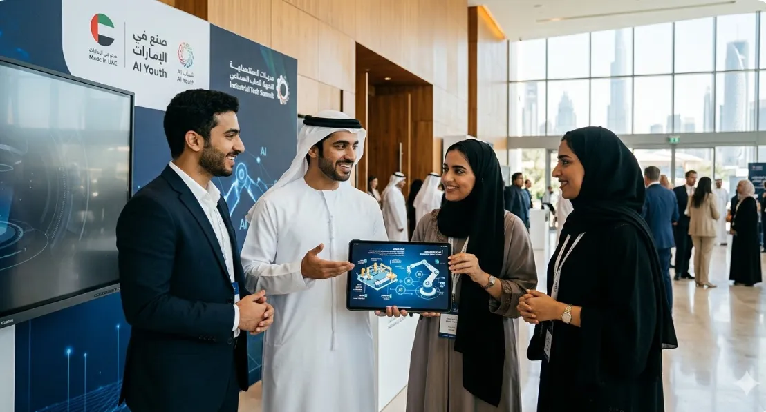 شباب الإمارات يقودون التحول الصناعي في «اصنع في الإمارات 2026»| التفاصيل الكاملة شباب الإمارات يقودون التحول الصناعي في «اصنع في الإمارات 2026» وإطلاق مبادرة «شباب AI»