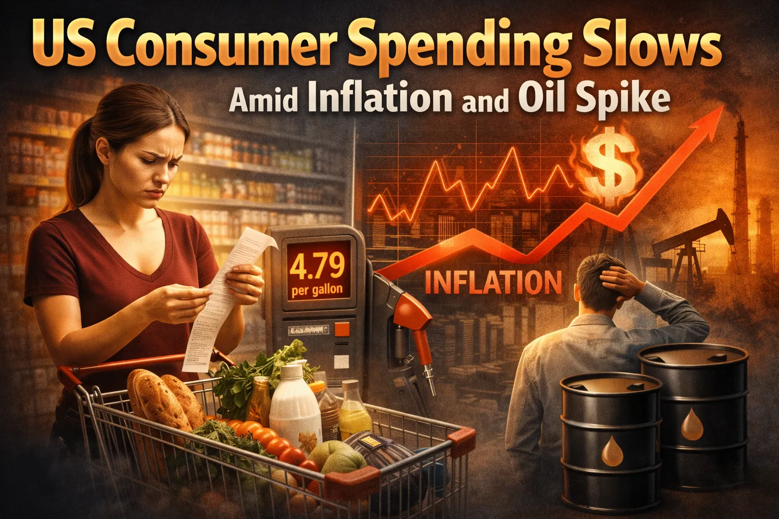 US Consumer Spending Slows Amid Inflation and Oil Spike
