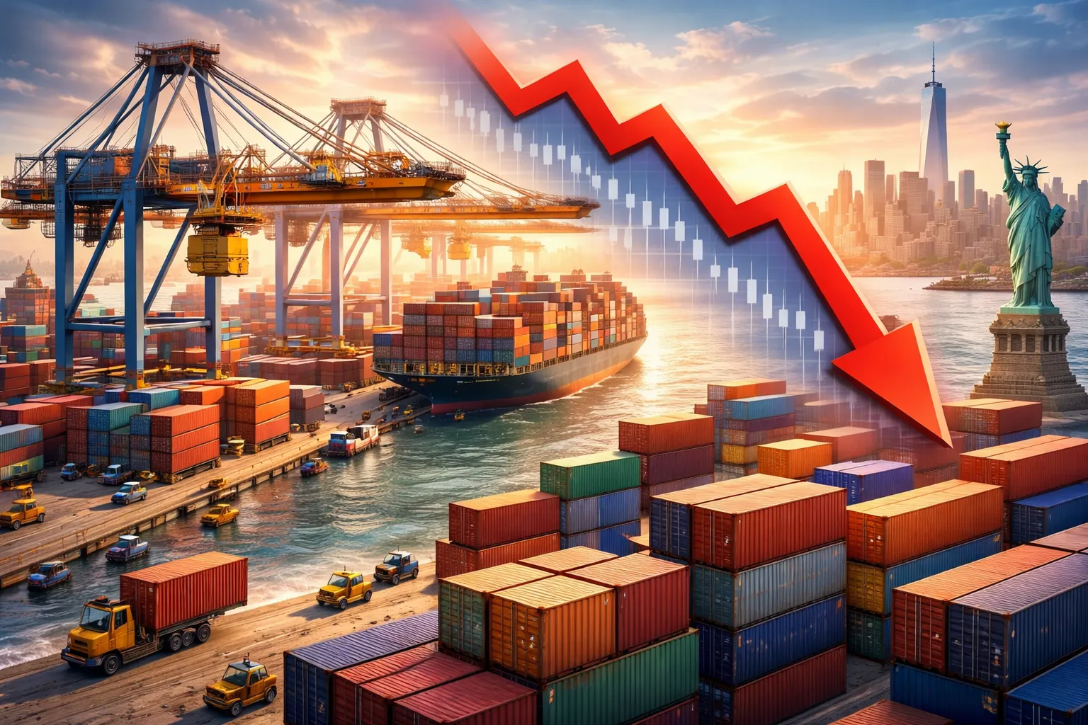 US Container Imports Fall but Remain Near Record Levels