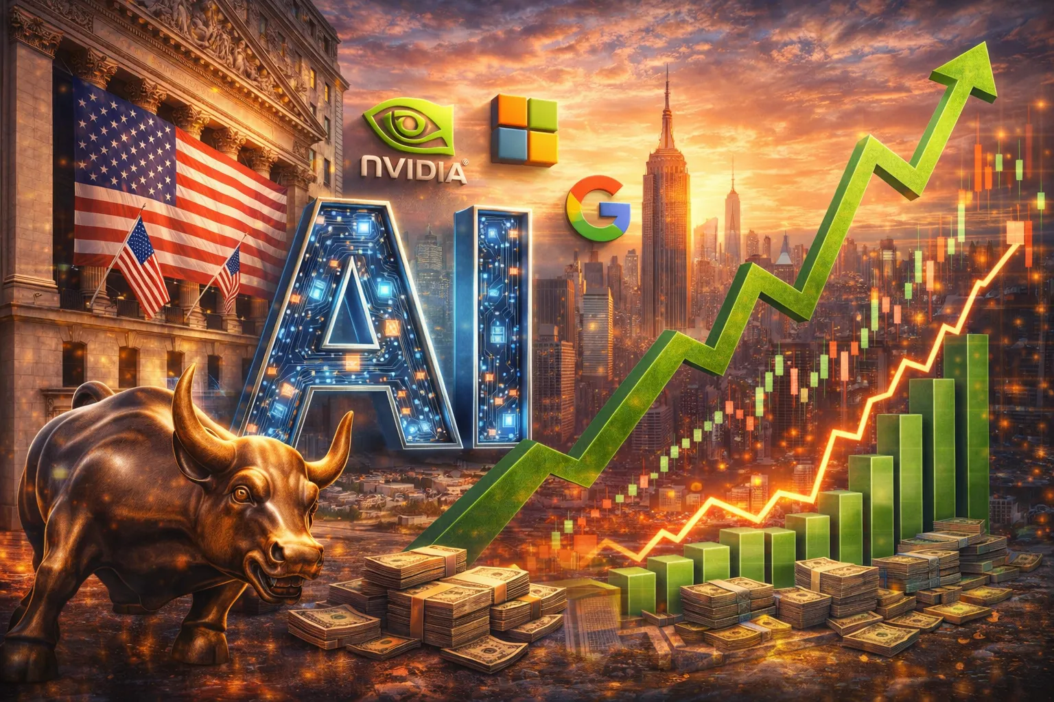 Wall Street Ends Higher as AI Stocks Drive Market Gains
