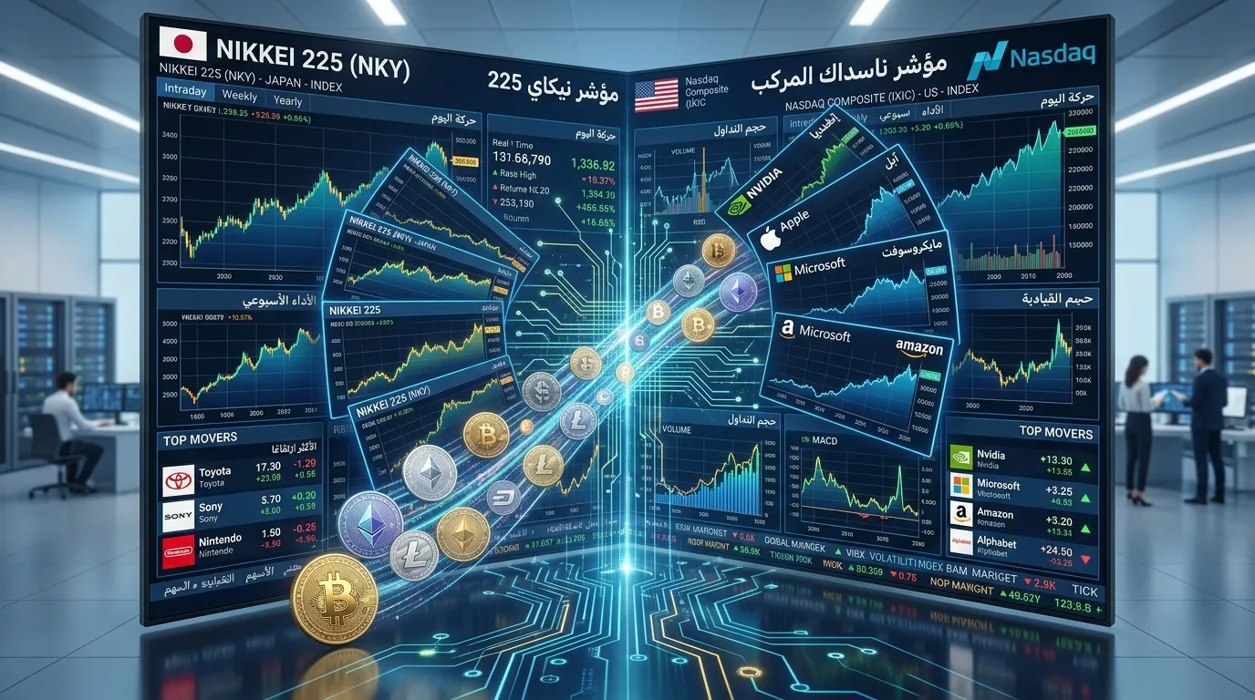 أسهم تحت المجهر (21).. نيكاي وناسداك أمام اختبار جديد مع تصاعد ضغوط الفائدة والنفط أسهم تحت المجهر (21).. نيكاي وناسداك أمام اختبار جديد مع تصاعد ضغوط الفائدة والنفط