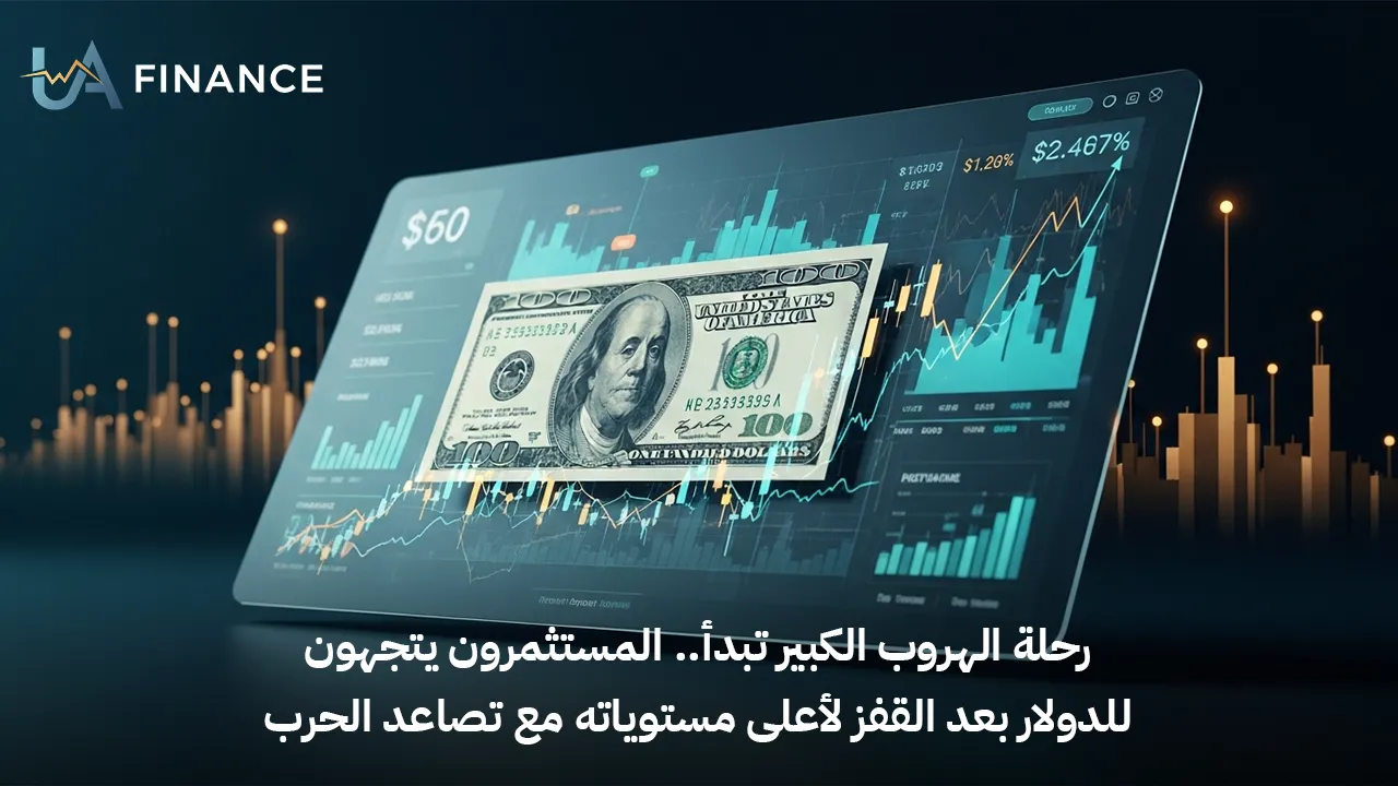 رحلة الهروب الكبير تبدأ.. المستثمرون يتجهون للدولار بعد القفز لأعلى مستوياته مع تصاعد الحرب